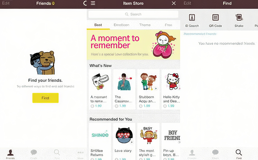 LINE 和KakaoTalk 有什么区别？